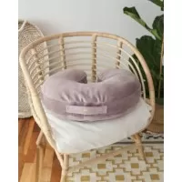 Perna pentru gravide si alaptare, catifea velvet si umplutura ferma, antialergica, Big cu maner, Lila, BabyLy