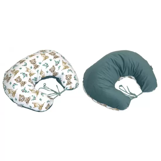 Perna pentru gravide si alaptare, husa detasabila cu fata dubla, bumbac si catifea, si umplutura antialergica BabySoft Teddy Khaki, Amy Perna pentru gravide si alaptare, husa detasabila cu fata dubla, bumbac si catifea, si umplutura antialergica BabySoft Teddy Khaki, Amy