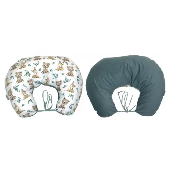 Perna pentru gravide si alaptare, husa detasabila cu fata dubla, bumbac si catifea, si umplutura antialergica BabySoft Teddy Khaki, Amy Perna pentru gravide si alaptare, husa detasabila cu fata dubla, bumbac si catifea, si umplutura antialergica BabySoft Teddy Khaki, Amy