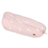 Perna pentru gravide si alaptare, husa detasabila din bumbac 100%, 190 cm, Pink Polaris