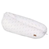 Perna pentru gravide si alaptare, husa detasabila din bumbac 100%, 190 cm, Spring Cottage Hunter Green