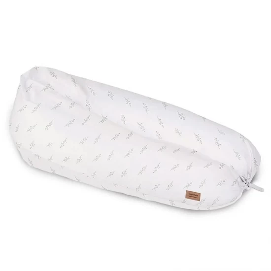 Perna pentru gravide si alaptare, husa detasabila din bumbac 100%, 190 cm, Spring Cottage Hunter Green