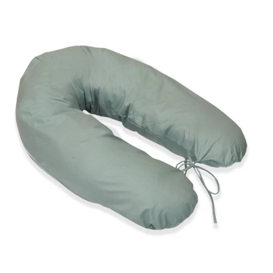Perna pentru gravide si alaptare cu husa detasabila din bumbac 100% si umplutura antialergica BabySoft Pure Salvia Amy Perna pentru gravide si alaptare cu husa detasabila din bumbac 100% si umplutura antialergica BabySoft Pure Salvia Amy