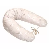 Perna pentru gravide si alaptare, husa detasabila din bumbac 100% si umplutura antialergica BabySoft   , Gasca Bej, Amy