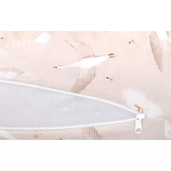 Perna pentru gravide si alaptare, husa detasabila din bumbac 100% si umplutura antialergica BabySoft , Gasca Bej, Amy Perna pentru gravide si alaptare, husa detasabila din bumbac 100% si umplutura antialergica BabySoft , Gasca Bej, Amy
