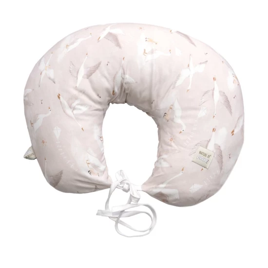 Perna pentru gravide si alaptare, husa detasabila din bumbac 100% si umplutura antialergica BabySoft, Gasca Bej, Amy Perna pentru gravide si alaptare, husa detasabila din bumbac 100% si umplutura antialergica BabySoft, Gasca Bej, Amy