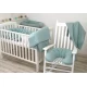 Pilota pentru copii din bumbac, fata dubla, umplutura hipoalergenica BabySoft, Salvia, 150x100cm