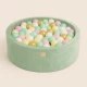 Piscina cu bile rotunda MeowBaby Velvet Sage Olive 90x30 cm cu 200 bile