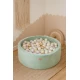 Piscina cu bile rotunda MeowBaby Velvet Sage Olive 90x30 cm cu 200 bile
