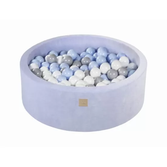 Piscina uscata cu 200 de bile (Alb, baby blue, gri) MeowBaby 90x30 cm Catifea Baby Blue Piscina uscata cu 200 de bile (Alb, baby blue, gri) MeowBaby 90x30 cm Catifea Baby Blue