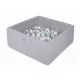 Piscina uscata cu 200 de bile (alb, gri, mint) MeowBaby, 90x90x40 cm, Gri Piscina uscata cu 200 de bile (alb, gri, mint) MeowBaby, 90x90x40 cm, Gri