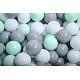Piscina uscata cu 200 de bile (alb, gri, mint) MeowBaby, 90x90x40 cm, Gri Piscina uscata cu 200 de bile (alb, gri, mint) MeowBaby, 90x90x40 cm, Gri