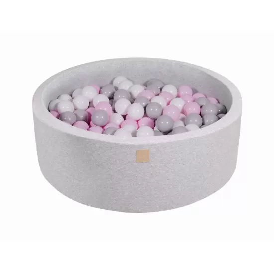 Piscina uscata cu 200 de bile (Alb, Gri, Roz Pastel) MeowBaby 90x30 cm Gri deschis Piscina uscata cu 200 de bile (Alb, Gri, Roz Pastel) MeowBaby 90x30 cm Gri deschis