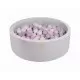 Piscina uscata cu 200 de bile (Alb, Gri, Roz Pastel) MeowBaby 90x30 cm Gri deschis Piscina uscata cu 200 de bile (Alb, Gri, Roz Pastel) MeowBaby 90x30 cm Gri deschis
