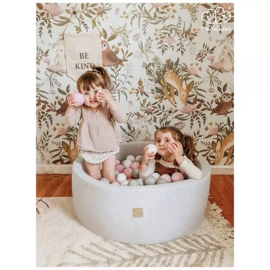 Piscina uscata cu 200 de bile (Alb, Gri, Roz Pastel) MeowBaby 90x30 cm Gri deschis Piscina uscata cu 200 de bile (Alb, Gri, Roz Pastel) MeowBaby 90x30 cm Gri deschis