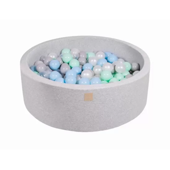 Piscina uscata cu 200 de bile MeowBaby 90x30 cm Gri deschis Piscina uscata cu 200 de bile MeowBaby 90x30 cm Gri deschis