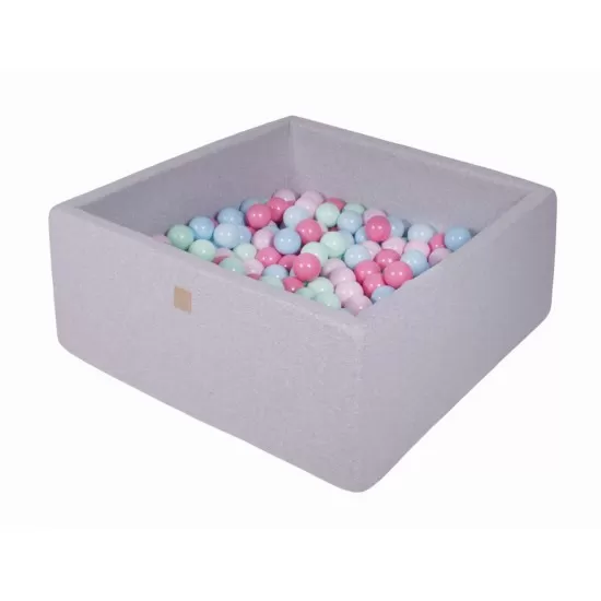 Piscina uscata cu 200 de bile (baby blue, mint, roz deschis, roz pastel) MeowBaby, 90x90x40 cm, Gri Piscina uscata cu 200 de bile (baby blue, mint, roz deschis, roz pastel) MeowBaby, 90x90x40 cm, Gri