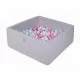 Piscina uscata cu 200 de bile (baby blue, mint, roz deschis, roz pastel) MeowBaby, 90x90x40 cm, Gri Piscina uscata cu 200 de bile (baby blue, mint, roz deschis, roz pastel) MeowBaby, 90x90x40 cm, Gri