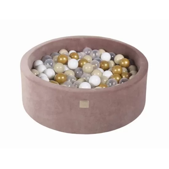 Piscina uscata cu 200 de bile (gold, bej, alb, transparent) MeowBaby 90x30 cm Catifea Bej Piscina uscata cu 200 de bile (gold, bej, alb, transparent) MeowBaby 90x30 cm Catifea Bej