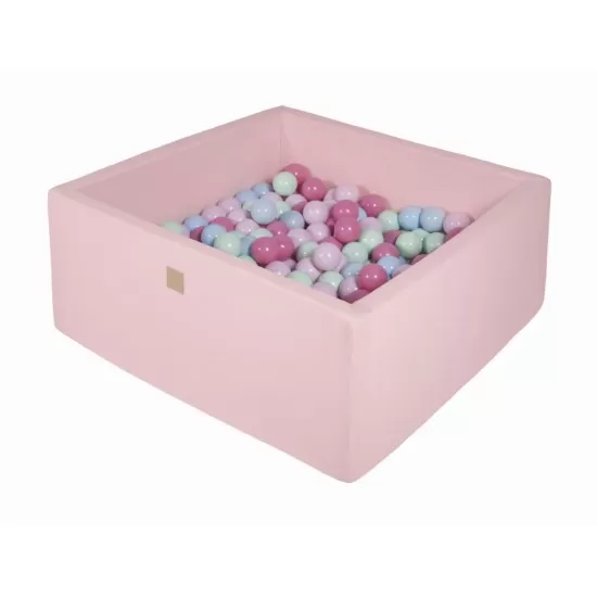 Piscina uscata cu 200 de bile (mint, baby blue, roz deschis, roz pastel) MeowBaby, 90x90x40 cm, Roz deschis Piscina uscata cu 200 de bile (mint, baby blue, roz deschis, roz pastel) MeowBaby, 90x90x40 cm, Roz deschis