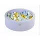 Piscina uscata cu 200 de bile (Verde deschis, baby blue, alb, galben) MeowBaby 90x30 cm Catifea Baby Blue Piscina uscata cu 200 de bile (Verde deschis, baby blue, alb, galben) MeowBaby 90x30 cm Catifea Baby Blue