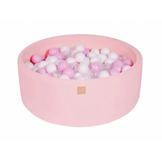 Piscina uscata cu 250 de bile (Alb perlat, Transparent, Roz Pastel) MeowBaby Amour 90x30 cm roz deschis Piscina uscata cu 250 de bile (Alb perlat, Transparent, Roz Pastel) MeowBaby Amour 90x30 cm roz deschis