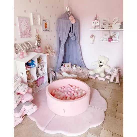 Piscina uscata cu 250 de bile (Alb perlat, Transparent, Roz Pastel) MeowBaby Amour 90x40 cm roz deschis Piscina uscata cu 250 de bile (Alb perlat, Transparent, Roz Pastel) MeowBaby Amour 90x40 cm roz deschis