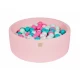 Piscina uscata cu 250 de bile (Alb perlat, Turcoaz, Roz pastel, Mint) MeowBaby, Unicorn, Roz deschis