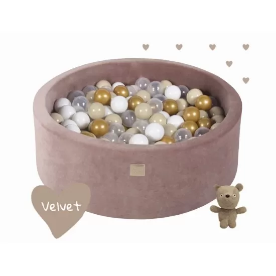 Piscina uscata cu 250 de bile (Auriu, Alb, Transparent, Bej) MeowBaby Teddy Bear 90x30 cm Catifea Bej Piscina uscata cu 250 de bile (Auriu, Alb, Transparent, Bej) MeowBaby Teddy Bear 90x30 cm Catifea Bej