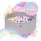 Piscina uscata cu 250 de bile (Babyblue, Mint, Pastel roz, Lila) MeowBaby Rainbow 90x30 cm Gri deschis Piscina uscata cu 250 de bile (Babyblue, Mint, Pastel roz, Lila) MeowBaby Rainbow 90x30 cm Gri deschis