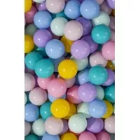 Piscina uscata cu 250 de bile (Babyblue, Mint, Pastel roz, Lila) MeowBaby Rainbow 90x30 cm Gri deschis
