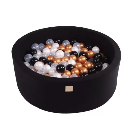Piscina uscata cu 250 de bile (Negru, Alb perlat, Auriu, Transparent) MeowBaby, Glamour, 90x30 cm, Negru Piscina uscata cu 250 de bile (Negru, Alb perlat, Auriu, Transparent) MeowBaby, Glamour, 90x30 cm, Negru