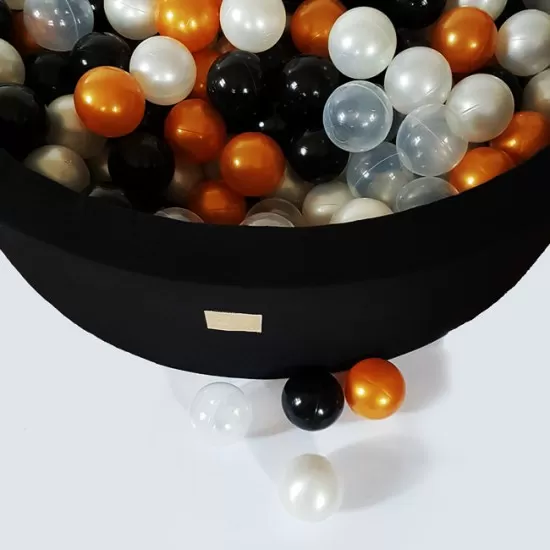 Piscina uscata cu 250 de bile (Negru, Alb perlat, Auriu, Transparent) MeowBaby, Glamour, 90x30 cm, Negru Piscina uscata cu 250 de bile (Negru, Alb perlat, Auriu, Transparent) MeowBaby, Glamour, 90x30 cm, Negru