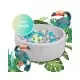 Piscina uscata cu 250 de bile (Turcoaz, Transparent, Verde, Gri) MeowBaby Jungle 90x30 cm Gri Deschis Piscina uscata cu 250 de bile (Turcoaz, Transparent, Verde, Gri) MeowBaby Jungle 90x30 cm Gri Deschis