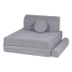 Canapea modulara pentru copii Premium Velur reiat corduroy spuma Gri Canapea modulara pentru copii Premium Velur reiat corduroy spuma Gri