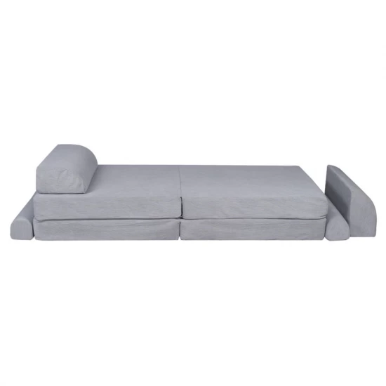 Canapea modulara pentru copii Premium Velur reiat corduroy spuma Gri Canapea modulara pentru copii Premium Velur reiat corduroy spuma Gri