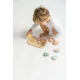 Puzzle din silicon alimentar cu baza din bambus Sea Life