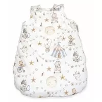 Sac de dormit din Bumbac cu umplutura antialergica BabySoft Circ Blue, 0-3 luni
