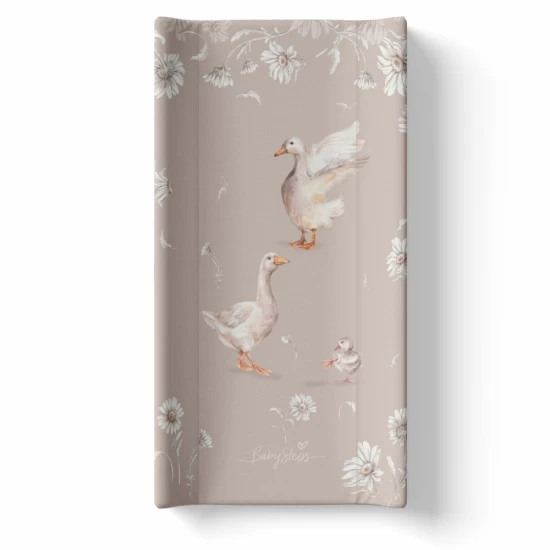 Saltea de infasat cu spate intarit si margini de protectie 50x80 cm, Goose Family