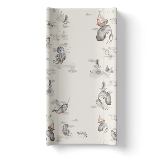 Saltea de infasat cu spate intarit si margini de protectie 50x80 cm Magic Sea Animals Saltea de infasat cu spate intarit si margini de protectie 50x80 cm Magic Sea Animals