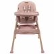 Scaun de masa 2 in 1 pentru bebelusi Kidwell Karimi Roz
