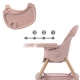 Scaun de masa 2 in 1 pentru bebelusi Kidwell Karimi Roz