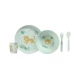Set complet de masa, 5 piese, cu ventuza, Jungle Cheetahs, Mint Set complet de masa, 5 piese, cu ventuza, Jungle Cheetahs, Mint