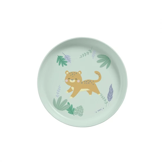 Set complet de masa, 5 piese, cu ventuza, Jungle Cheetahs, Mint Set complet de masa, 5 piese, cu ventuza, Jungle Cheetahs, Mint