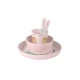 Set complet de masa, 5 piese, cu ventuza, Jungle Cheetahs, Rose Set complet de masa, 5 piese, cu ventuza, Jungle Cheetahs, Rose