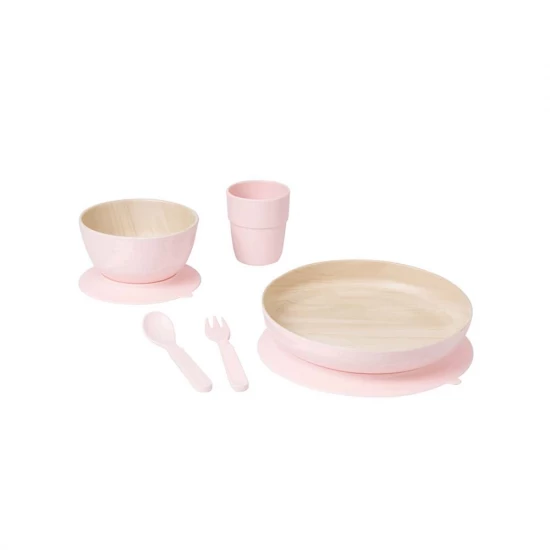 Set complet de masa, 5 piese, cu ventuza, Nordic Rose Set complet de masa, 5 piese, cu ventuza, Nordic Rose