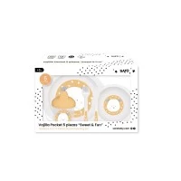 Set complet de masa, 5 piese, Giraffe Party, Mustard