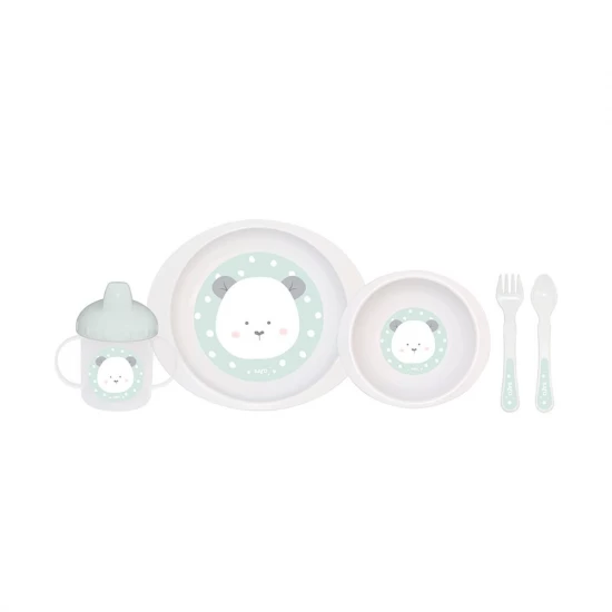 Set complet de masa, 5 piese, Jungle Party, Mint Set complet de masa, 5 piese, Jungle Party, Mint