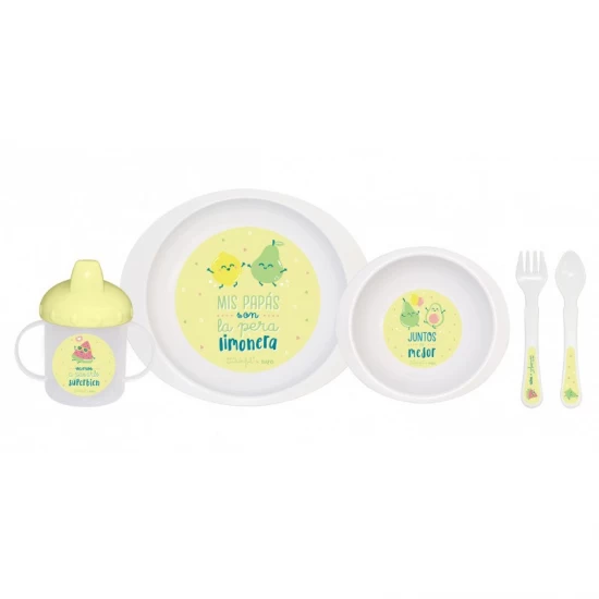 Set complet de masa, 5 piese, La Pera Limonera, Yellow Set complet de masa, 5 piese, La Pera Limonera, Yellow