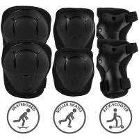 Set de protectie Kidwell Trix, genunchiere, cotiere si palme, marime M, 25-50 kg, Black